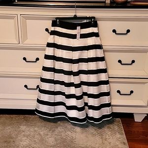 WHBM midi striped full skirt